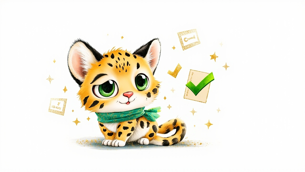 Our Anatolian leopard mascot delighted by a small confirmation and sparkles