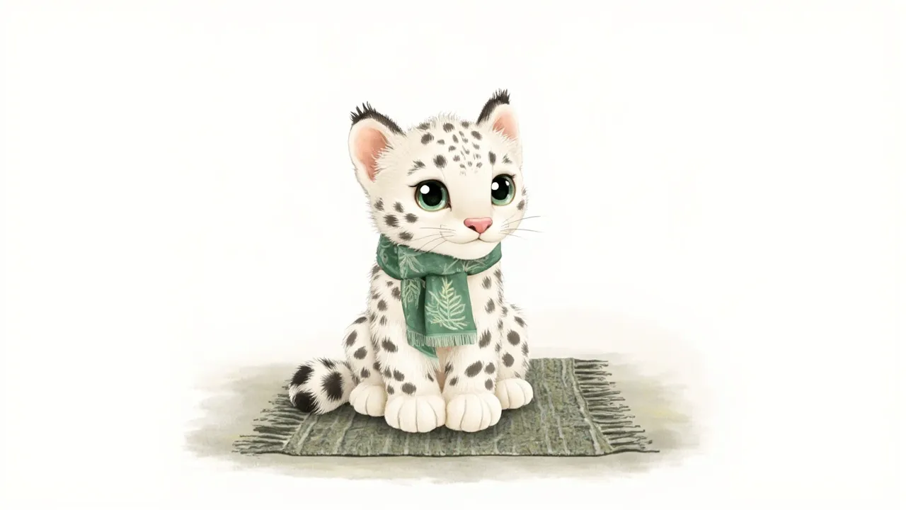 Our Anatolian leopard mascot on a kilim rug, symbolizing Anatolian heritage and strength