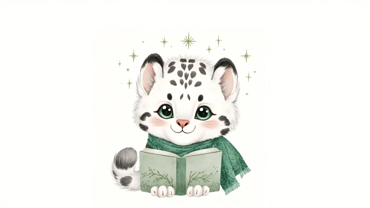 Our Anatolian leopard mascot reading a book, symbolizing intelligence and learning